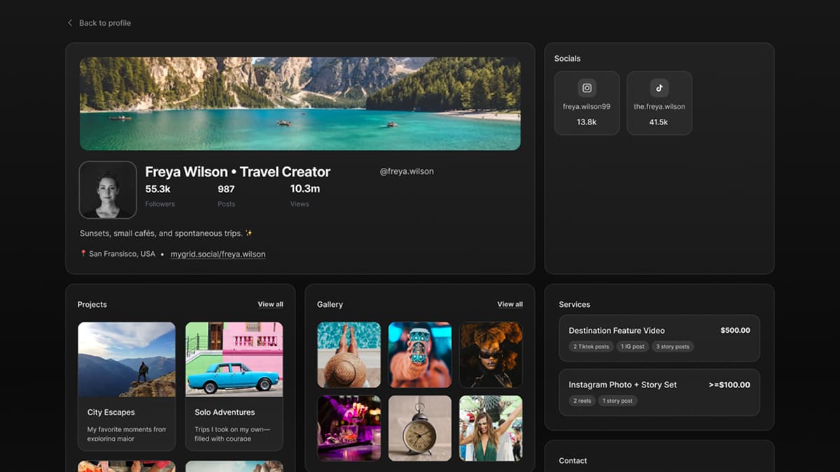 MyGrid | Content Portfolio for Creators