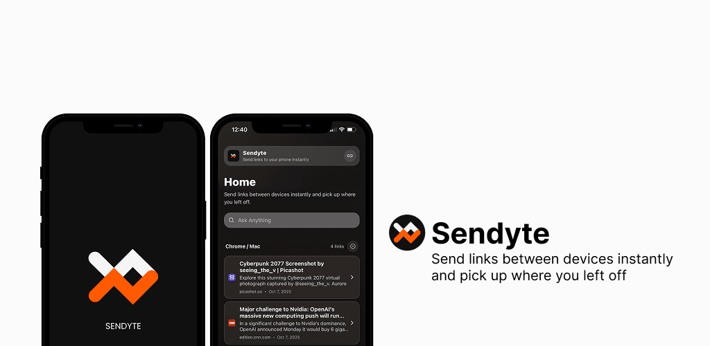 Sendyte: Handoff links from your Desktop Browser to mobile phone
